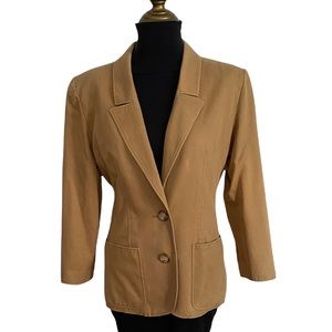 VINTAGE VALENTINO BLAZER IN TAN